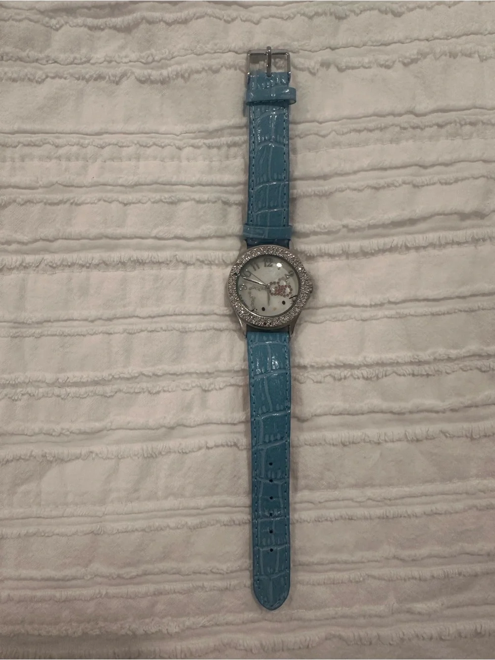 Sanrio Hello Kitty Blue Crystal-Trim Women's Watch